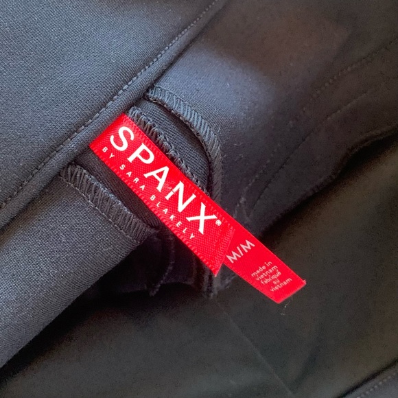Spanx Trousers The Perfect Pants Skinny Ankle Crop Ponte Back Seam Black Size M - Picture 8 of 11